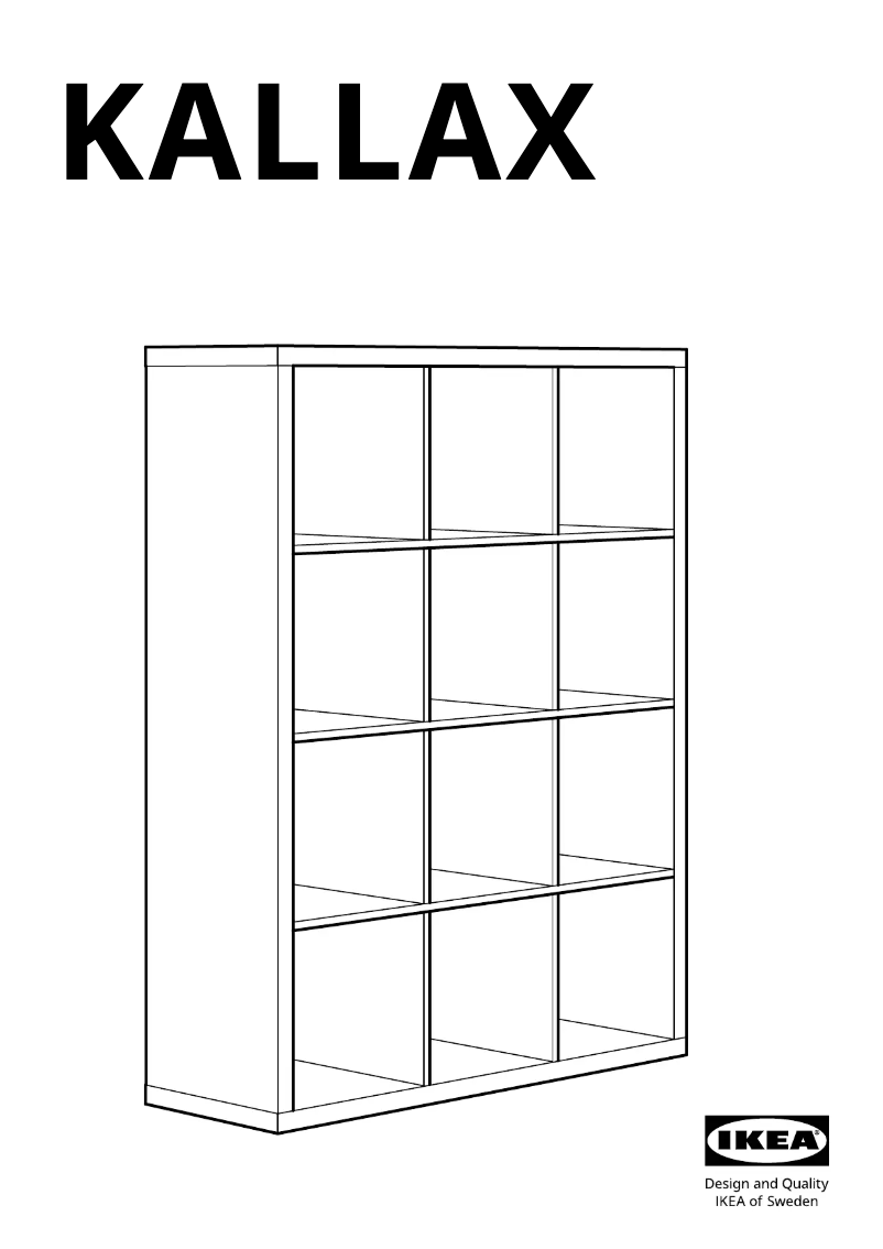 Page 1 of the manual User Manual Ikea KALLAX 204.099.41