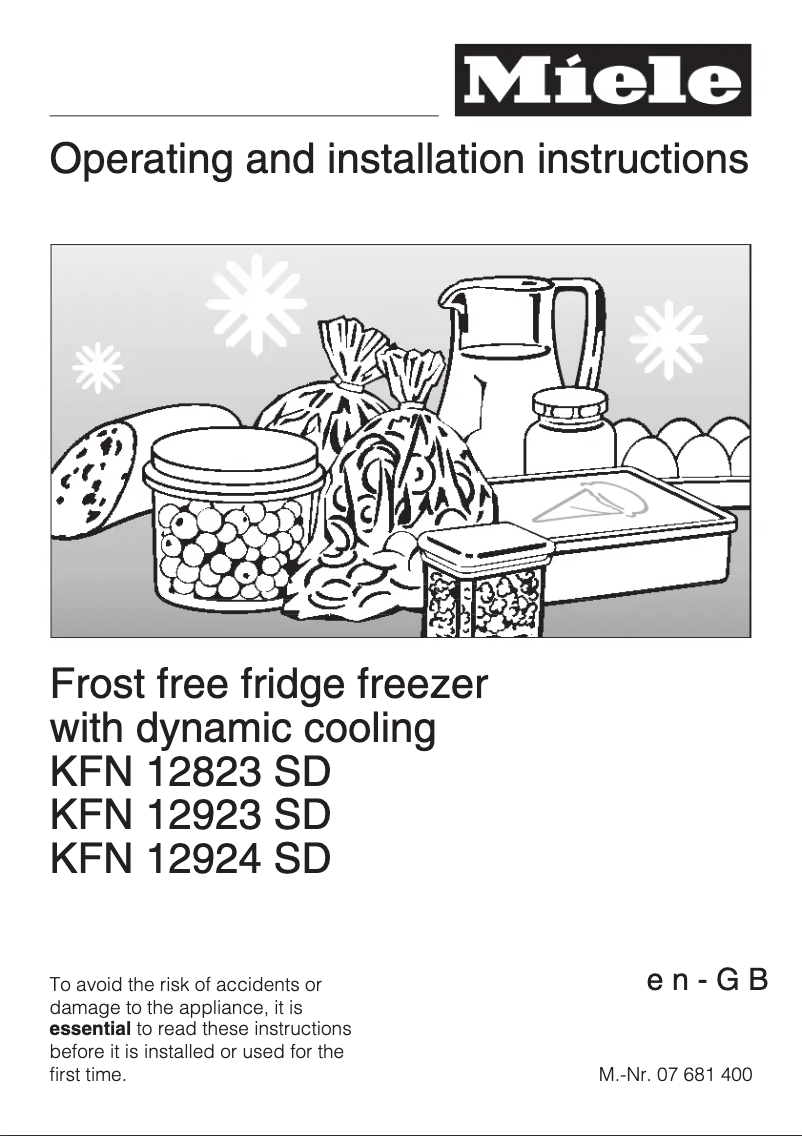 First page image of the manual for KF 12923 SD