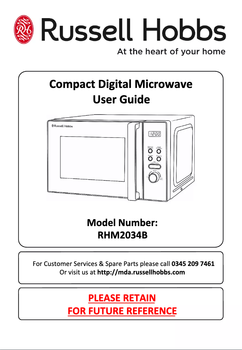 Page 1 of the manual User Manual Russell Hobbs RHM2034B