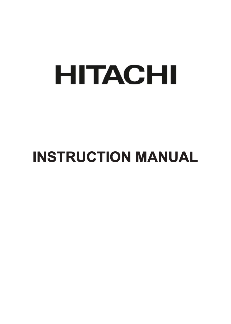 Page 1 of the manual User Manual Hitachi F32E4300W