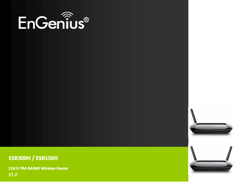 Page 1 of the manual User Manual EnGenius ESR150H