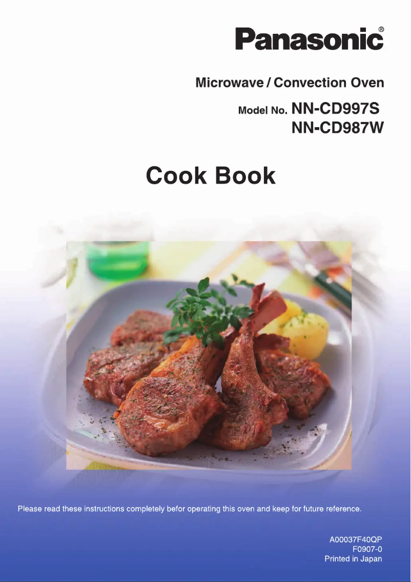 Page 1 of the manual User Manual Panasonic NN-CD997S