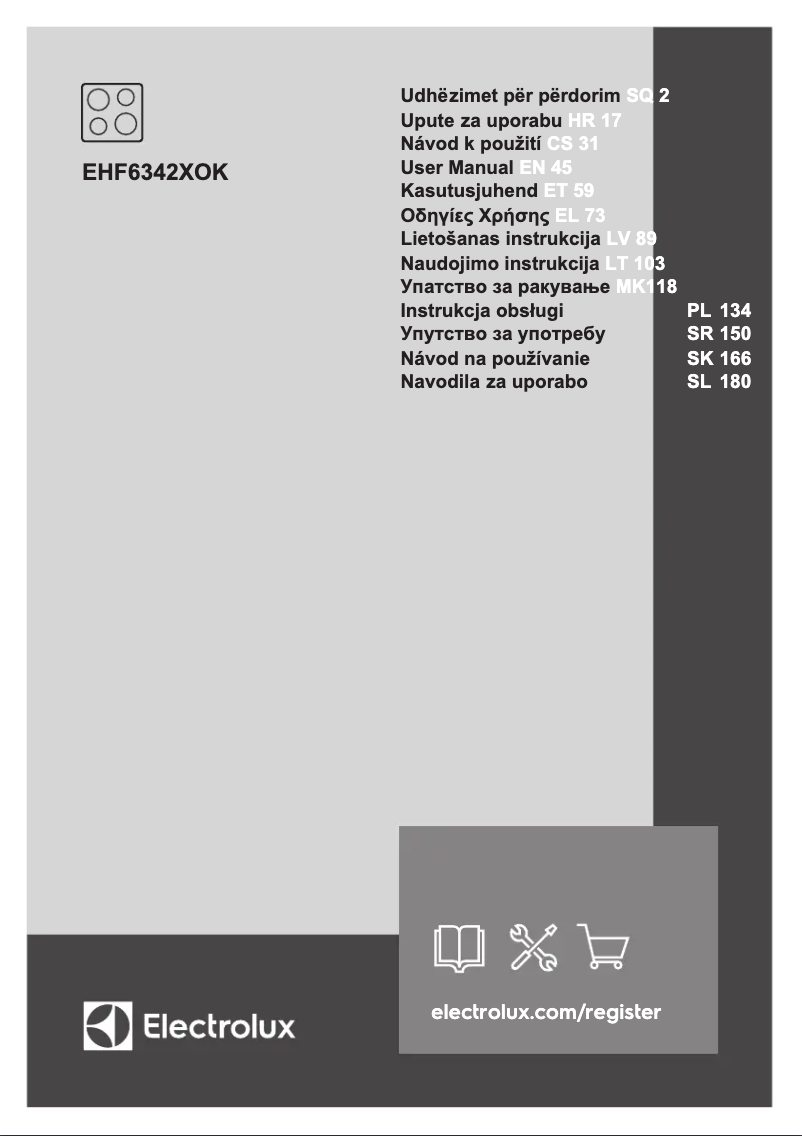 Page 1 of the manual Use and Maintenance Manual Electrolux EHF6342XOK