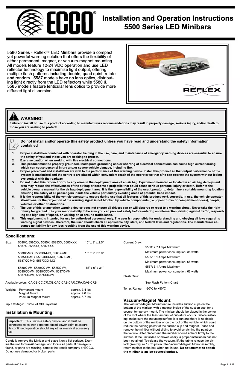 First page image of the manual for EB7260
