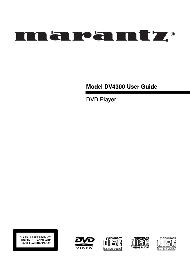 First page image of the manual for DV4300