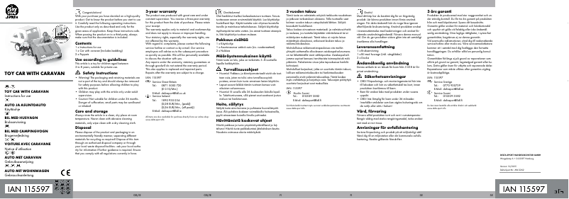 First page image of the manual for IAN 115597
