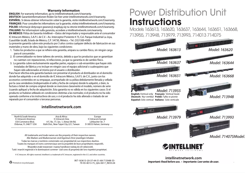 First page image of the manual for 713948