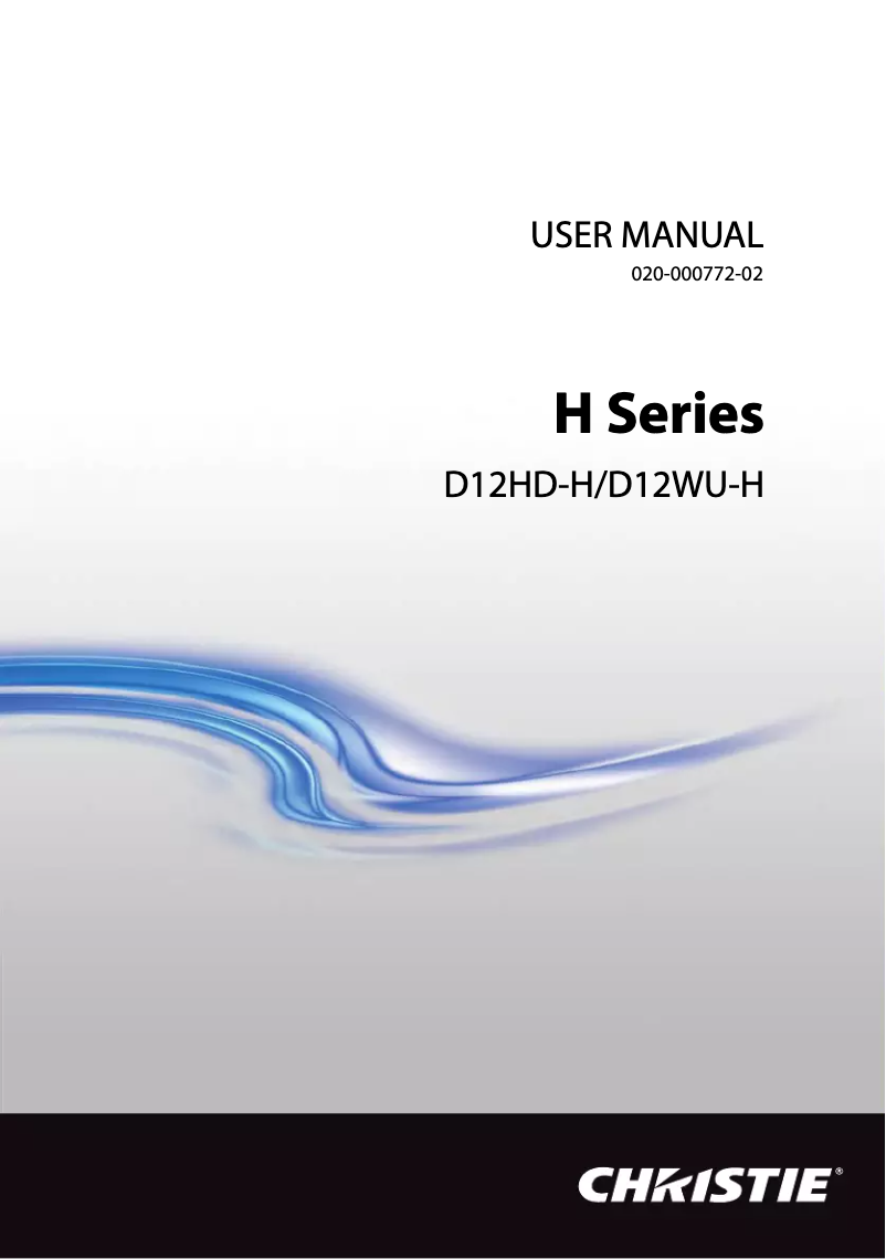 Page 1 of the manual User Manual Christie D12WU
