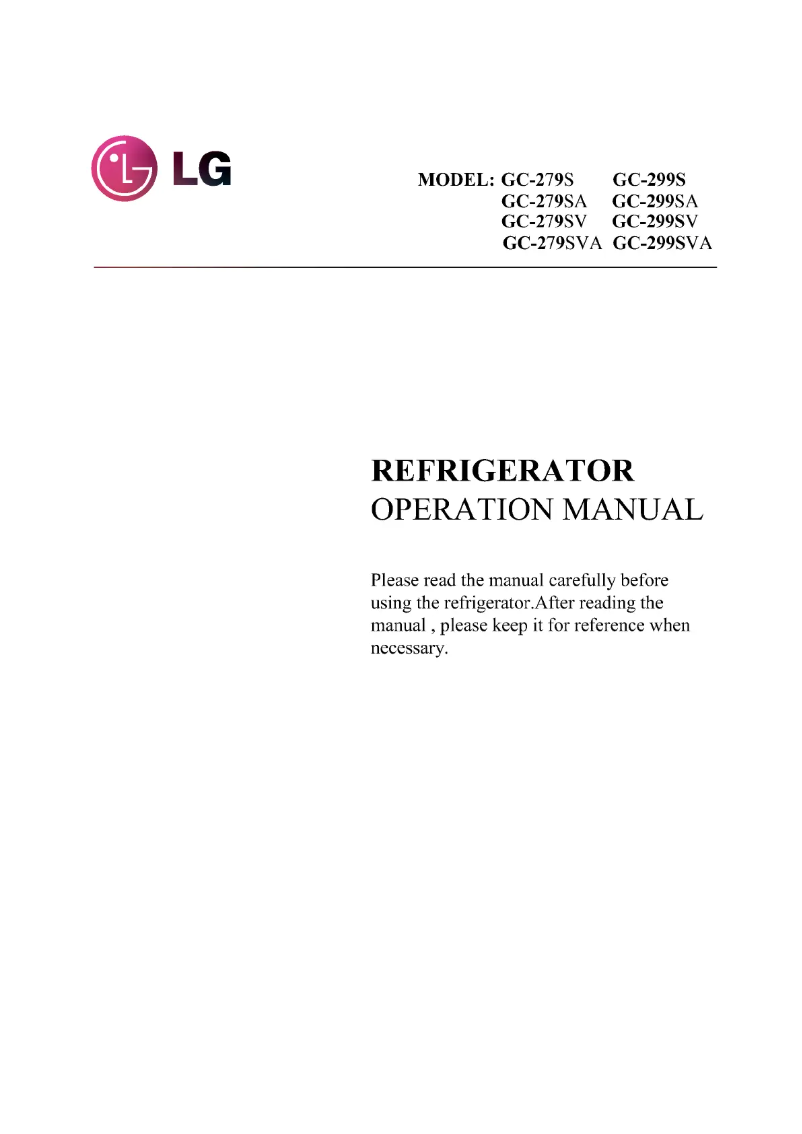 Page 1 of the manual User Manual LG GC-279CVS