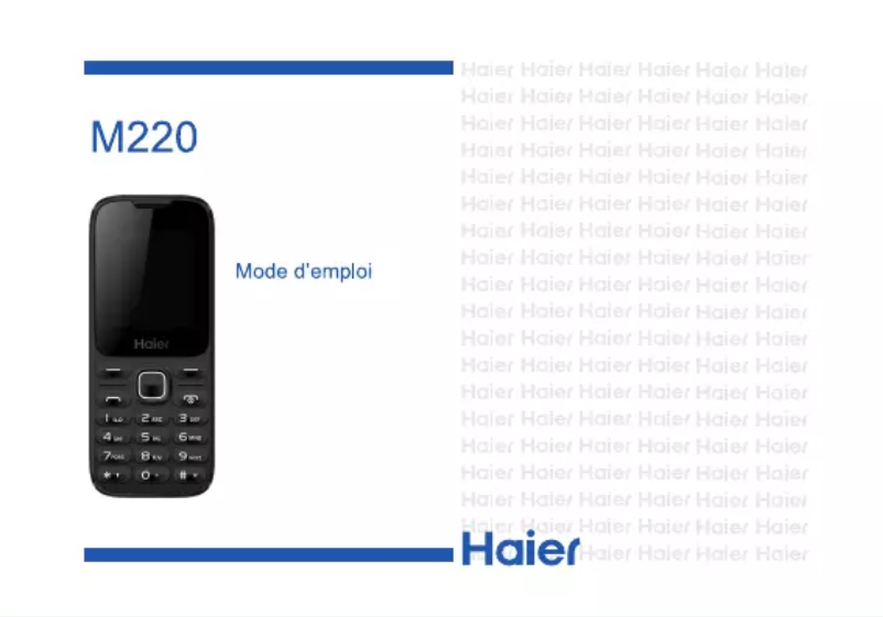 Page 1 of the manual User Manual Haier M220