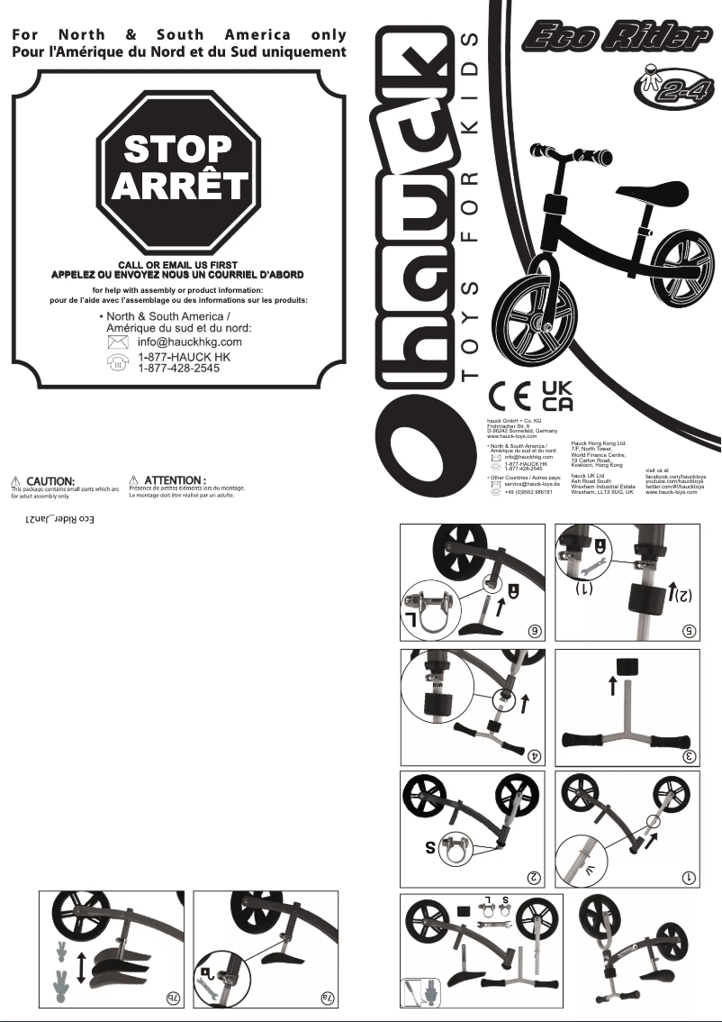 Page 1 of the manual User Manual Hauck Eco Rider