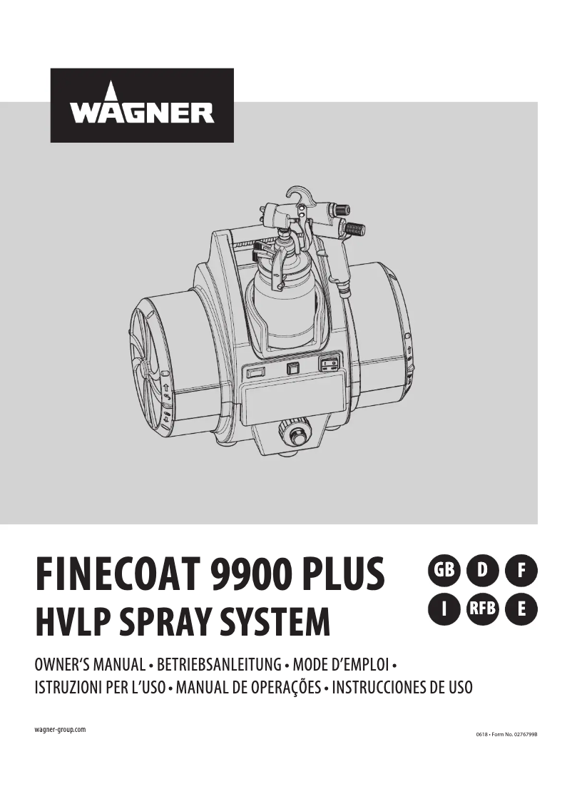 First page image of the manual for FineCoat 9900 Plus
