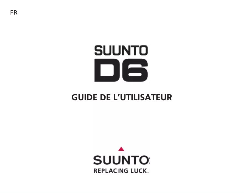 Image de la première page du manuel de l'appareil D6