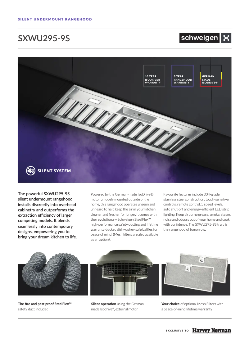 First page image of the manual for SXWU295-9S