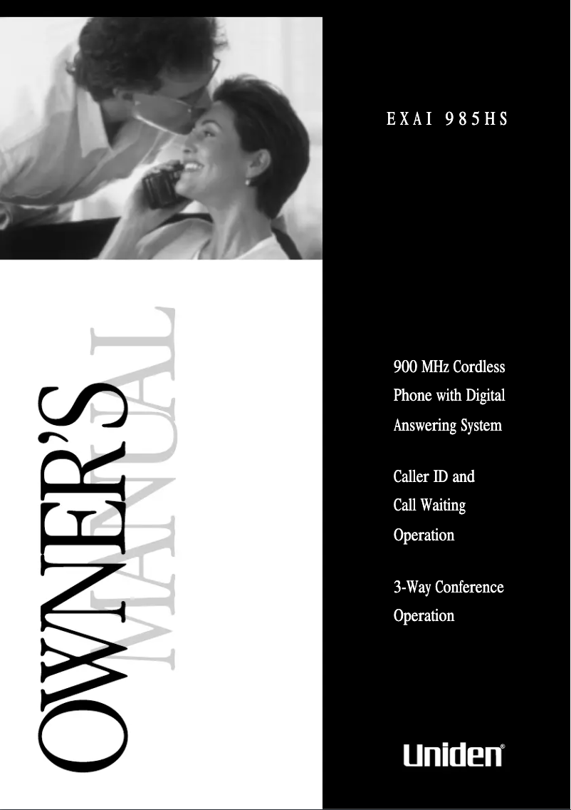 First page image of the manual for EXAI 985HS