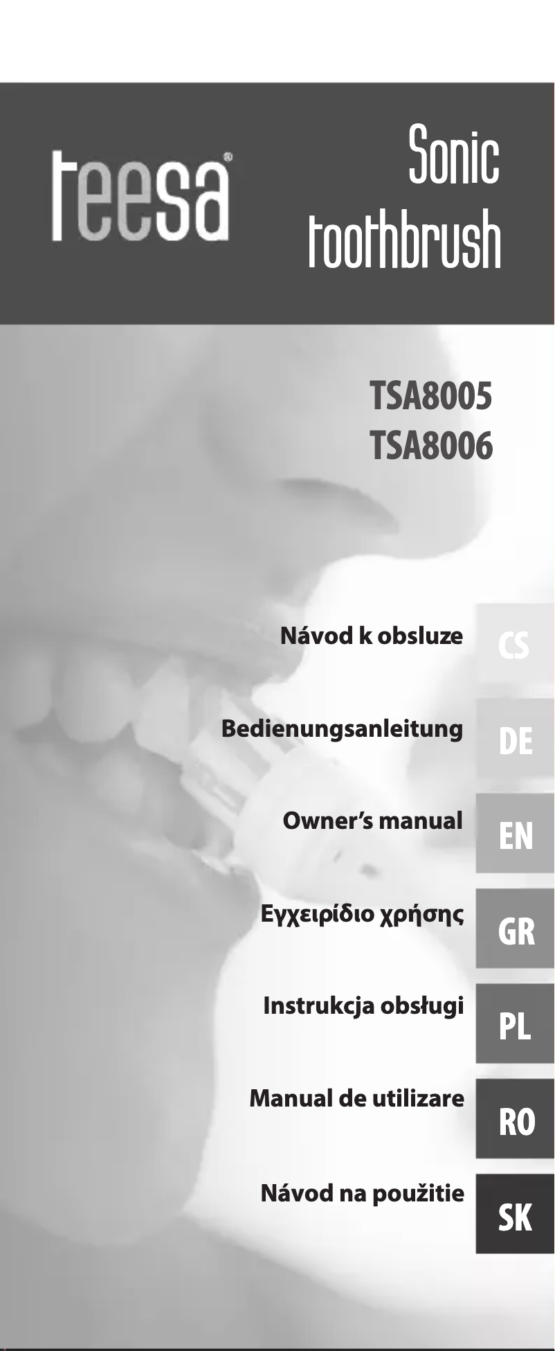 Page 1 of the manual User Manual Teesa Sonic Junior Girl TSA8006