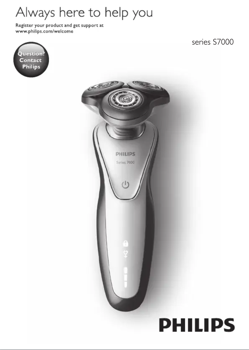Page 1 of the manual User Manual Philips SHAVER Series 7000 S7710