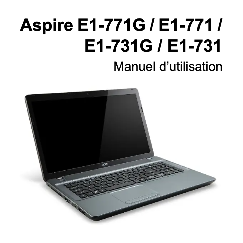 Page 1 of the manual Instruction Manual Acer Aspire E1-771