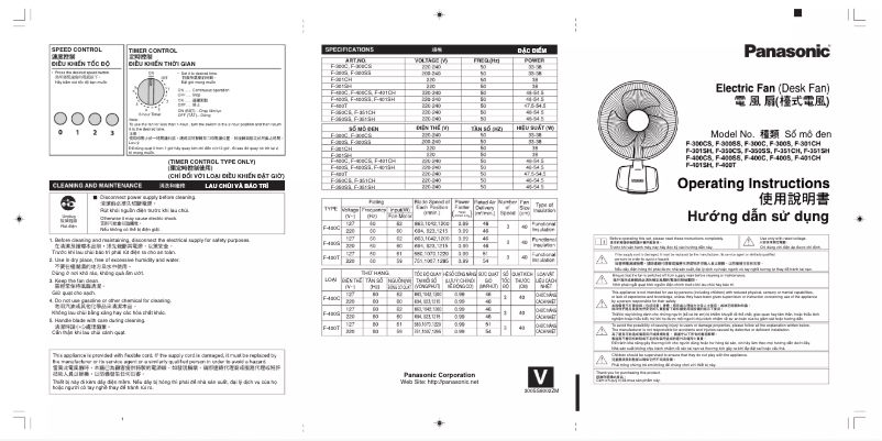 First page image of the manual for F-400C