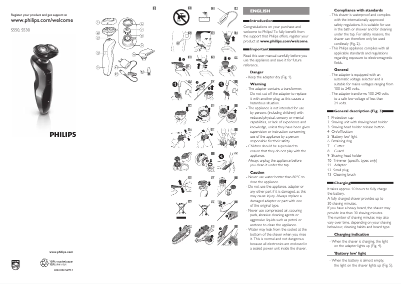 First page image of the manual for S530