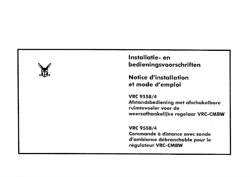 Page 1 of the manual User Manual Vaillant VRC 9558