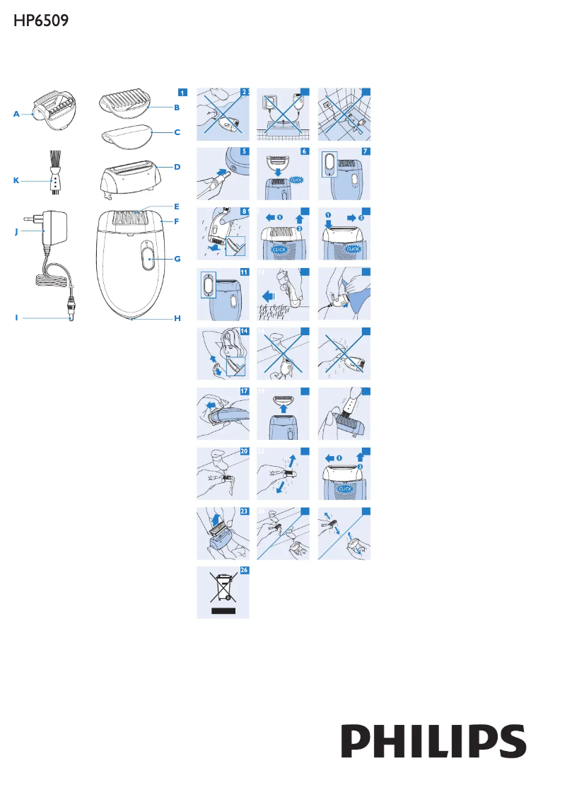First page image of the manual for Satinelle HP6509