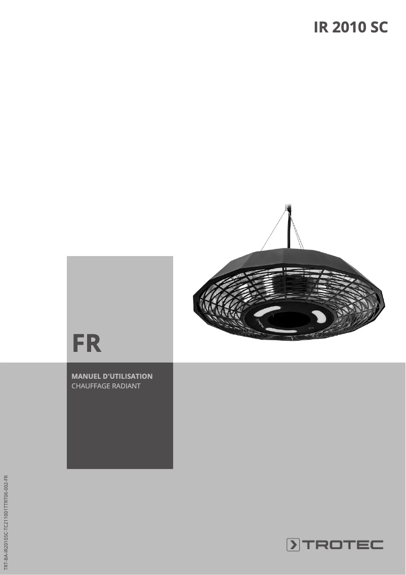 First page image of the manual for IR 2010 SC