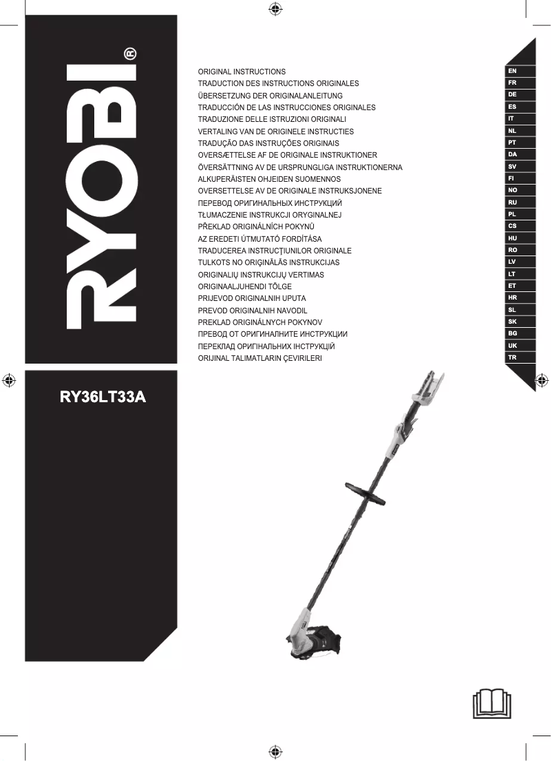 First page image of the manual for RY36LT33A