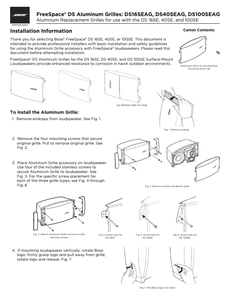 First page image of the manual for FreeSpace DS 100SEAG