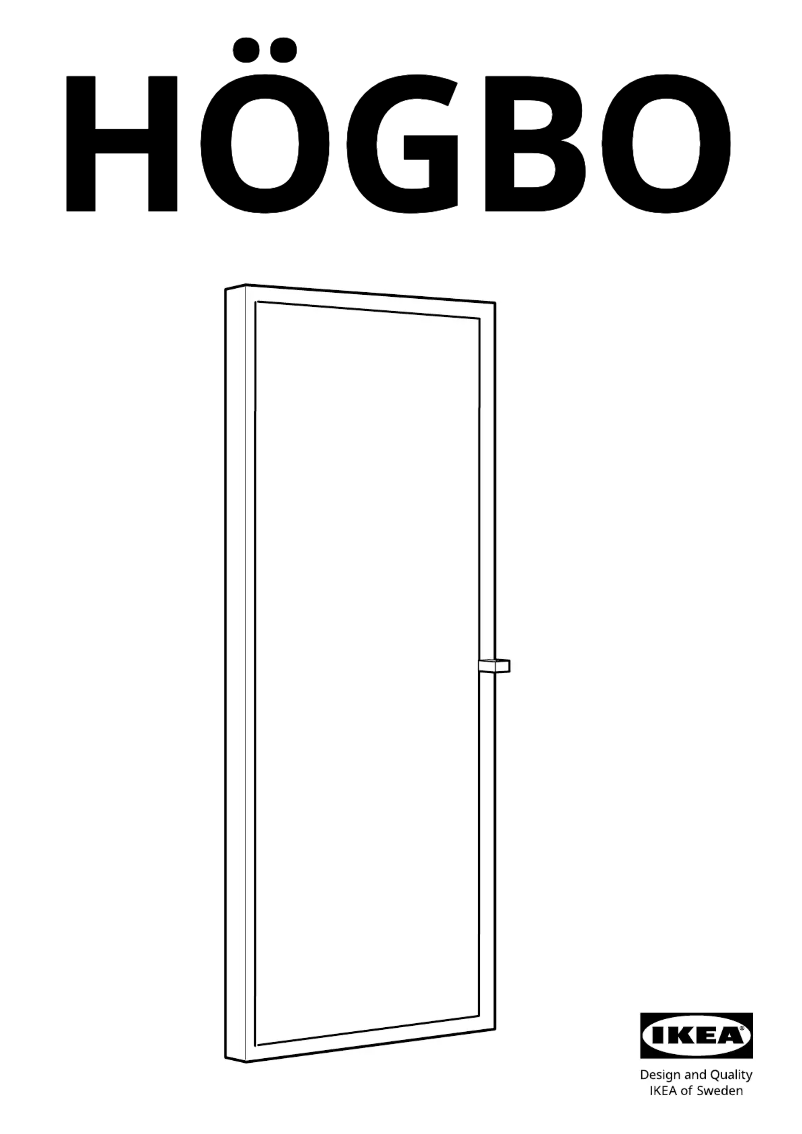 First page image of the manual for HÖGBO 405.302.53