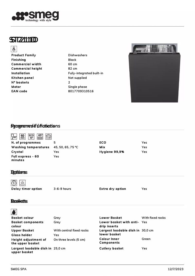 First page image of the manual for ST211D
