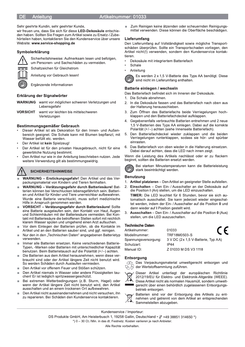 Page 1 of the manual User Manual EasyMaxx 01033