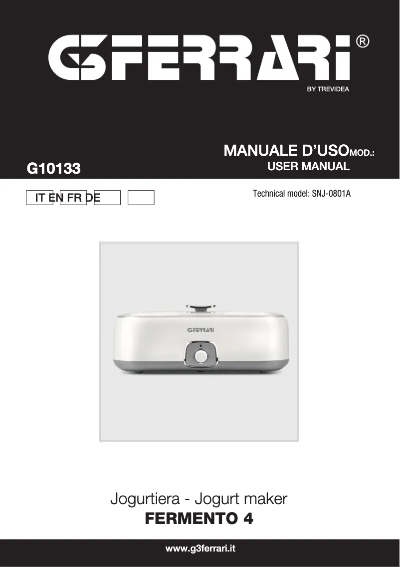 First page image of the manual for Fermento 4 G10133