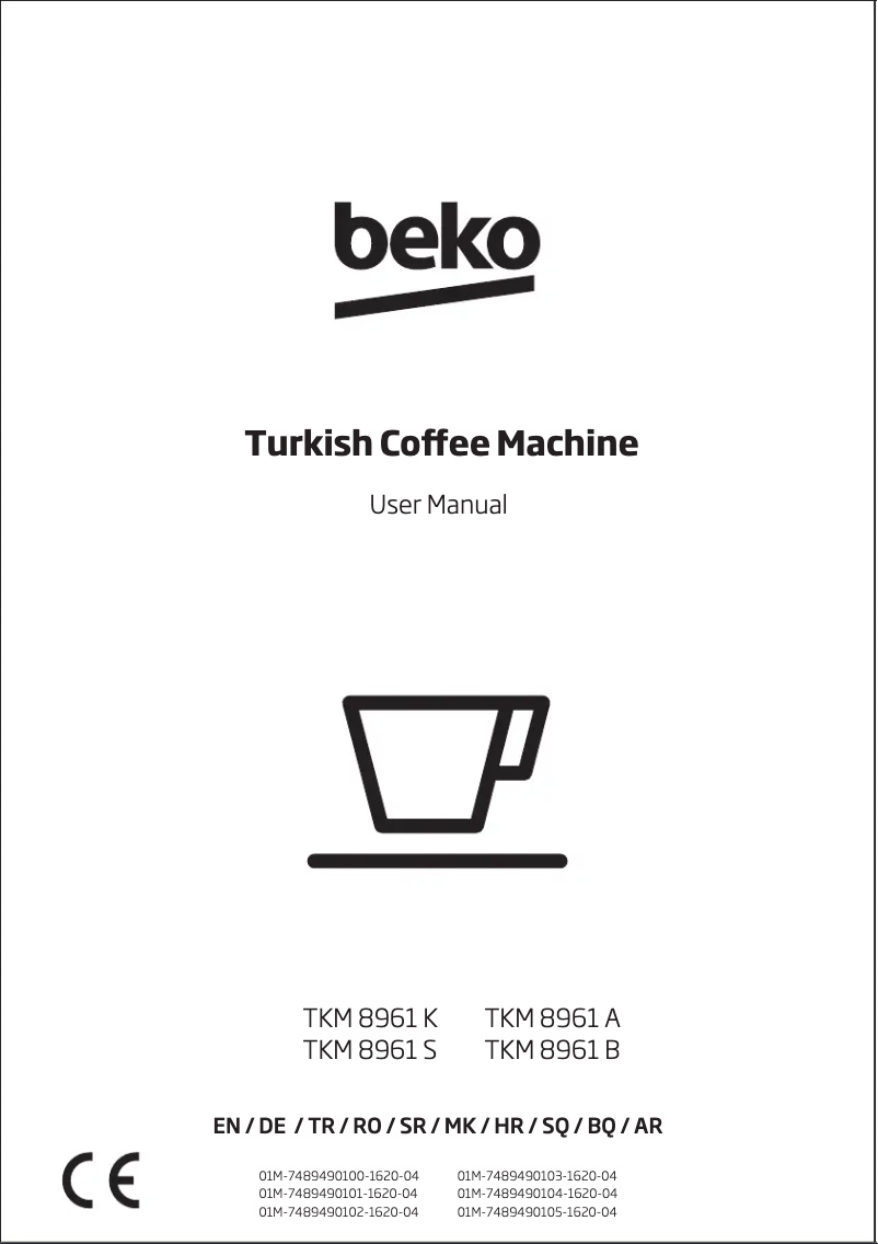 Page 1 of the manual User Manual Beko TKM 8961 A