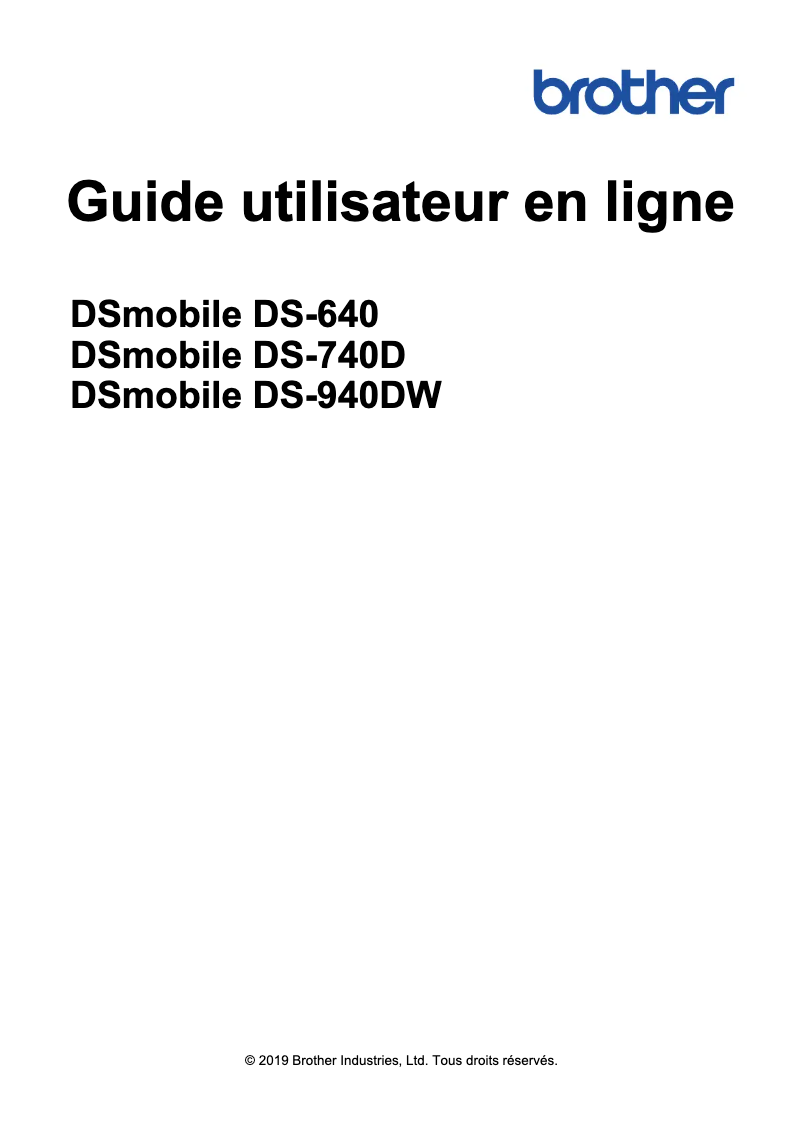 Page 1 of the manual User Manual Brother DSMobile DS-740D