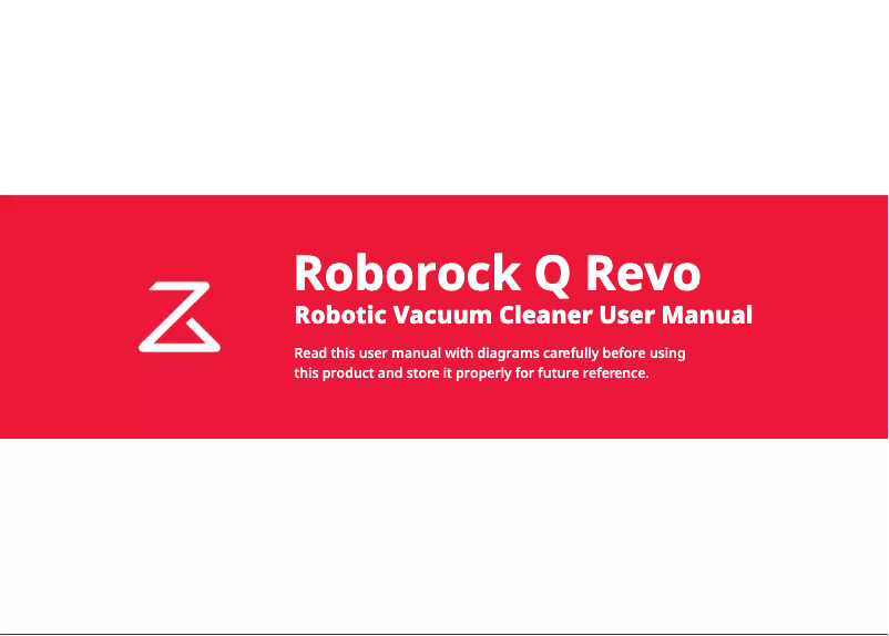 Page 1 of the manual User Manual Roborock Q Revo