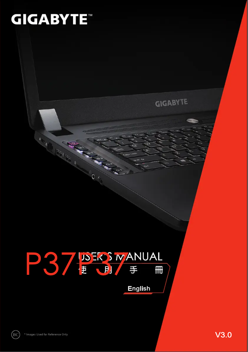 First page image of the manual for P37W v4