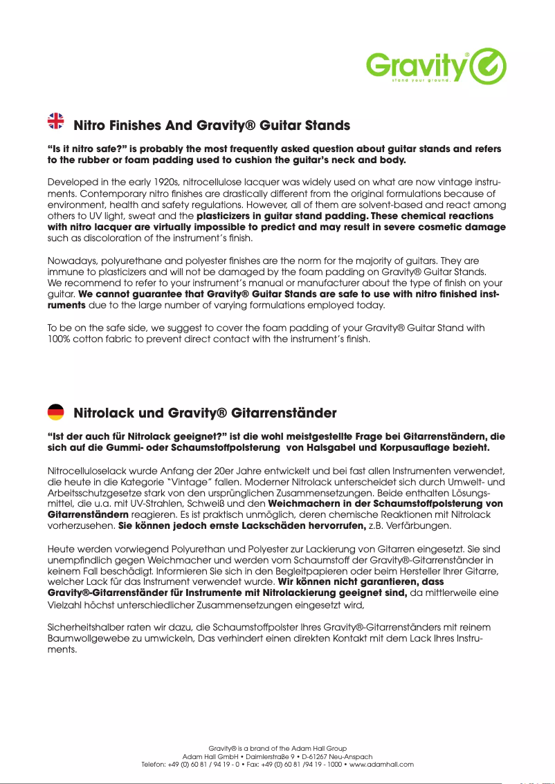 First page image of the manual for Vari-G 3