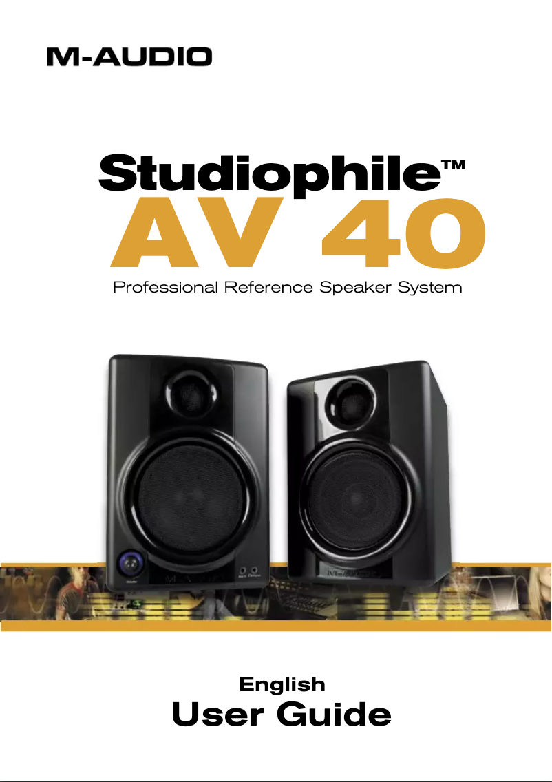 Page 1 of the manual User Manual Avid Studiophile AV 40