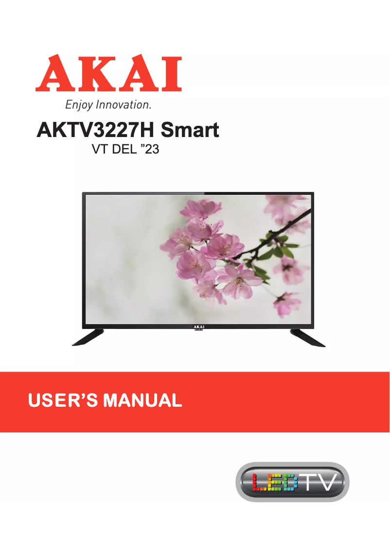 Page 1 of the manual User Manual AKAI AKTV3227H
