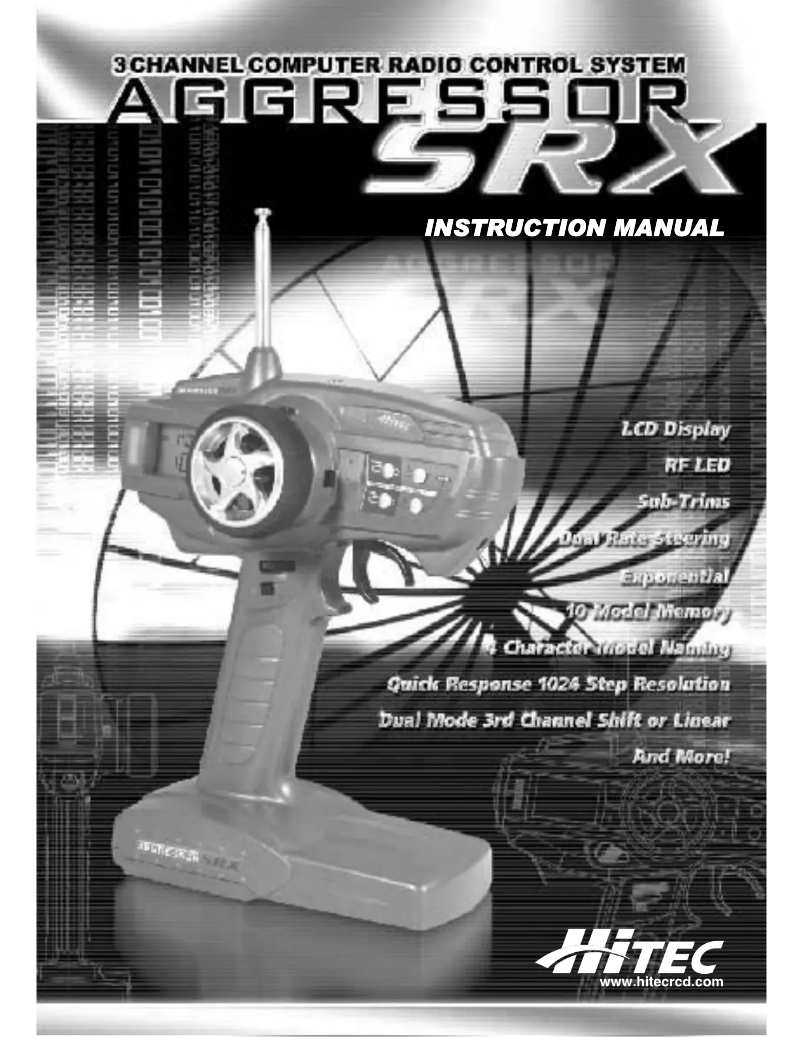 First page image of the manual for Aggressor SRX