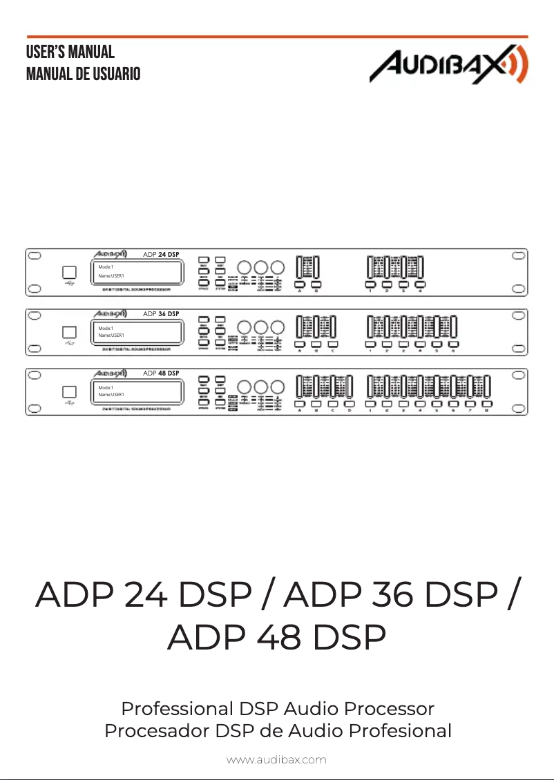 Page 1 of the manual User Manual Audibax ADP 24 DSP