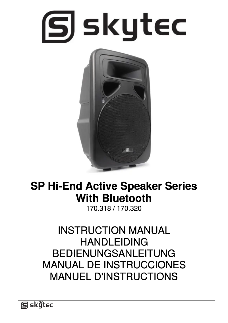 First page image of the manual for SP1500ABT