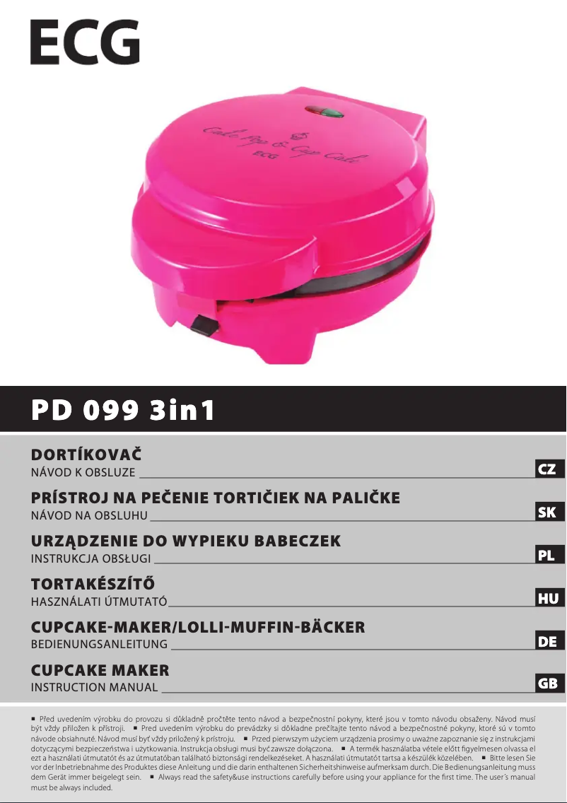 Image de la première page du manuel de l'appareil PD 099 3in1