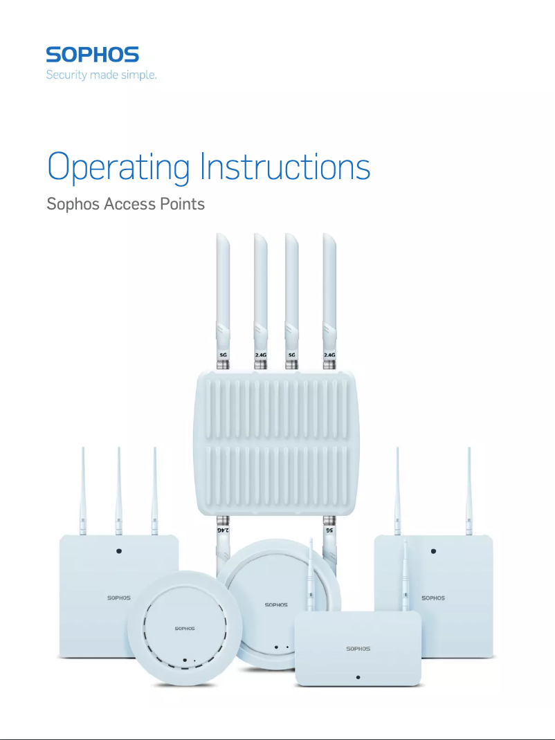 Page 1 de la notice Manuel utilisateur Sophos AP 15C