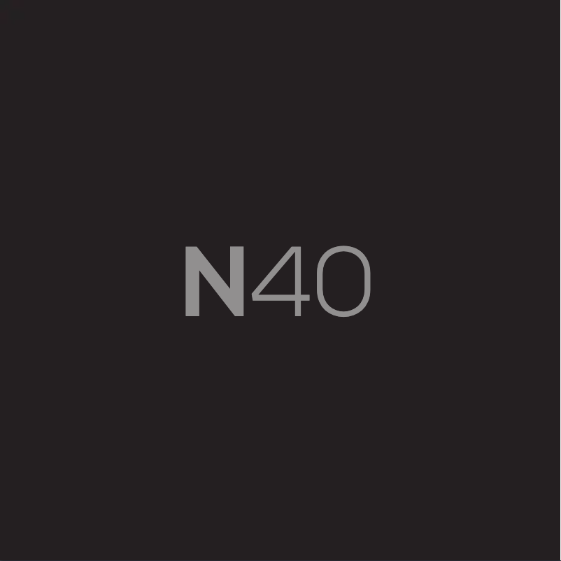 First page image of the manual for N40