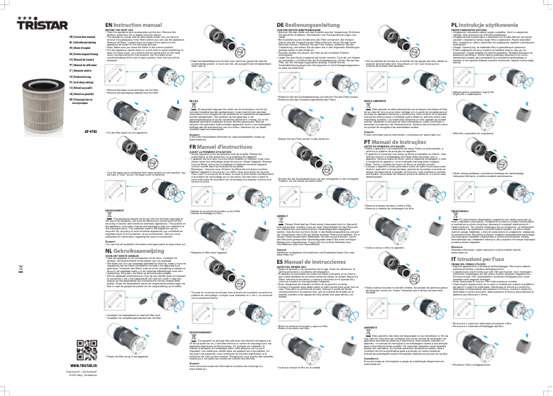 Page 1 of the manual User Manual TriStar AP-4702