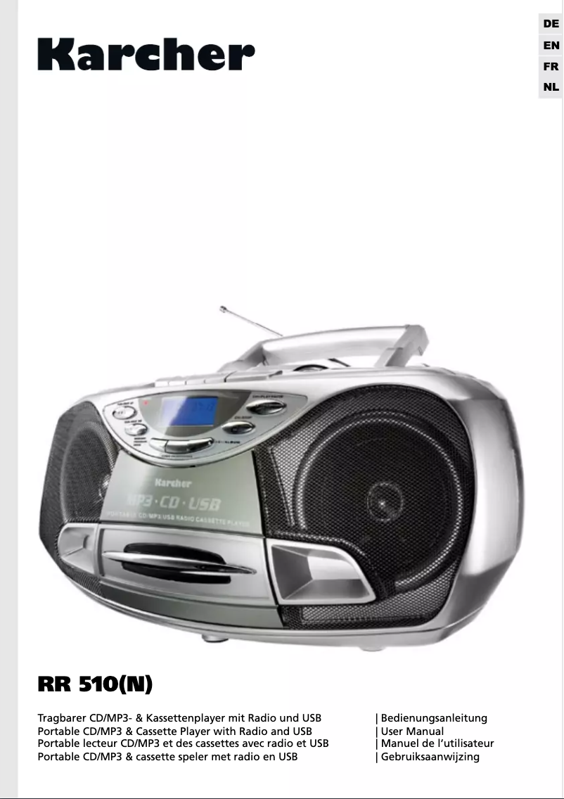Page 1 of the manual User Manual Karcher Audio RR 510