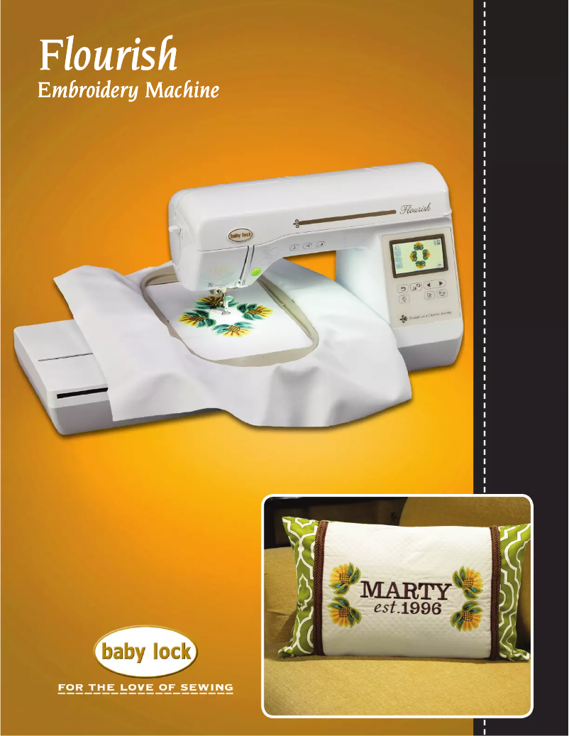 Page 1 of the manual Technical Sheet Baby Lock Flourish