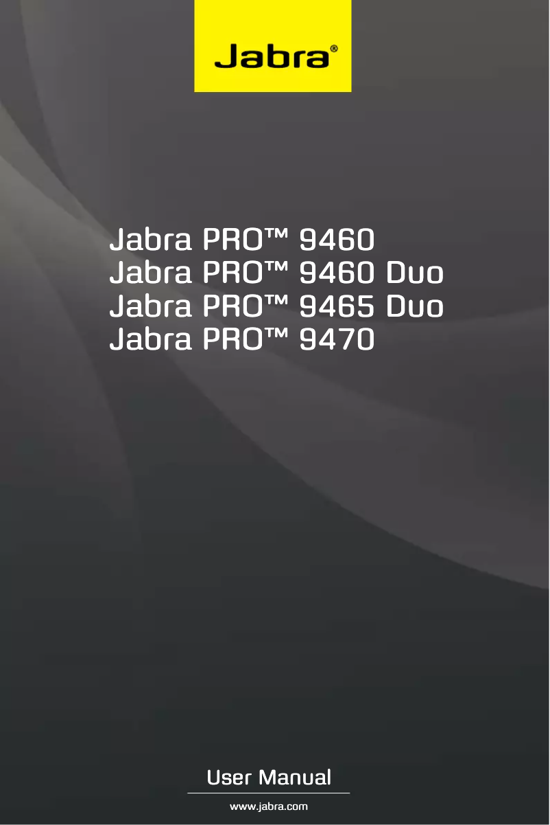 Page 1 of the manual User Manual Jabra PRO 9465 Duo